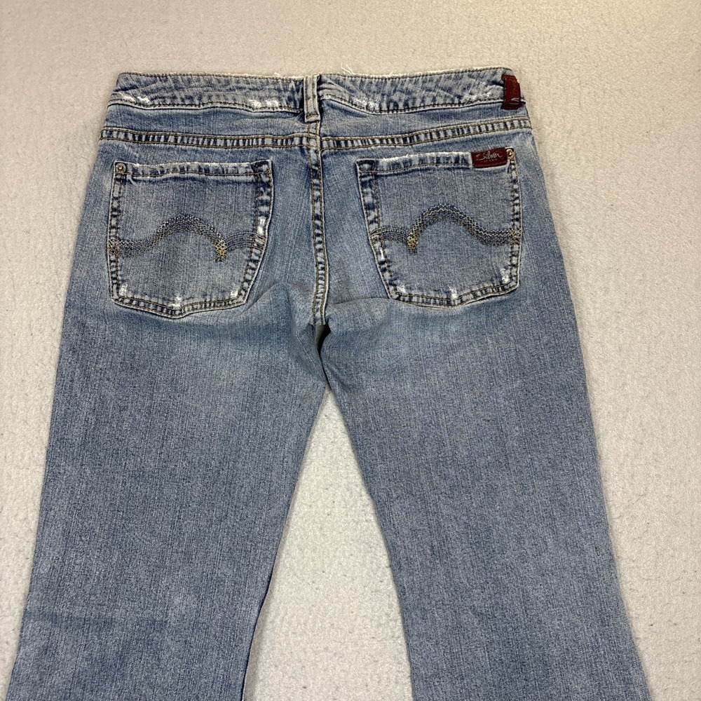 Silver Jeans Prism 31/31 Distressed Y2K Bootcut Flare Bell Bottom Low Rise - Picture 8 of 12